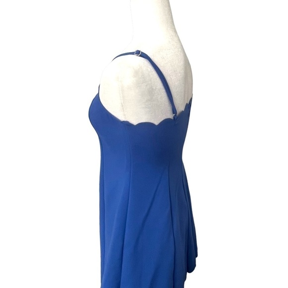 Likely Scalloped Spaghetti Strap Blue Dress - Size 6 - Picture 3 of 14